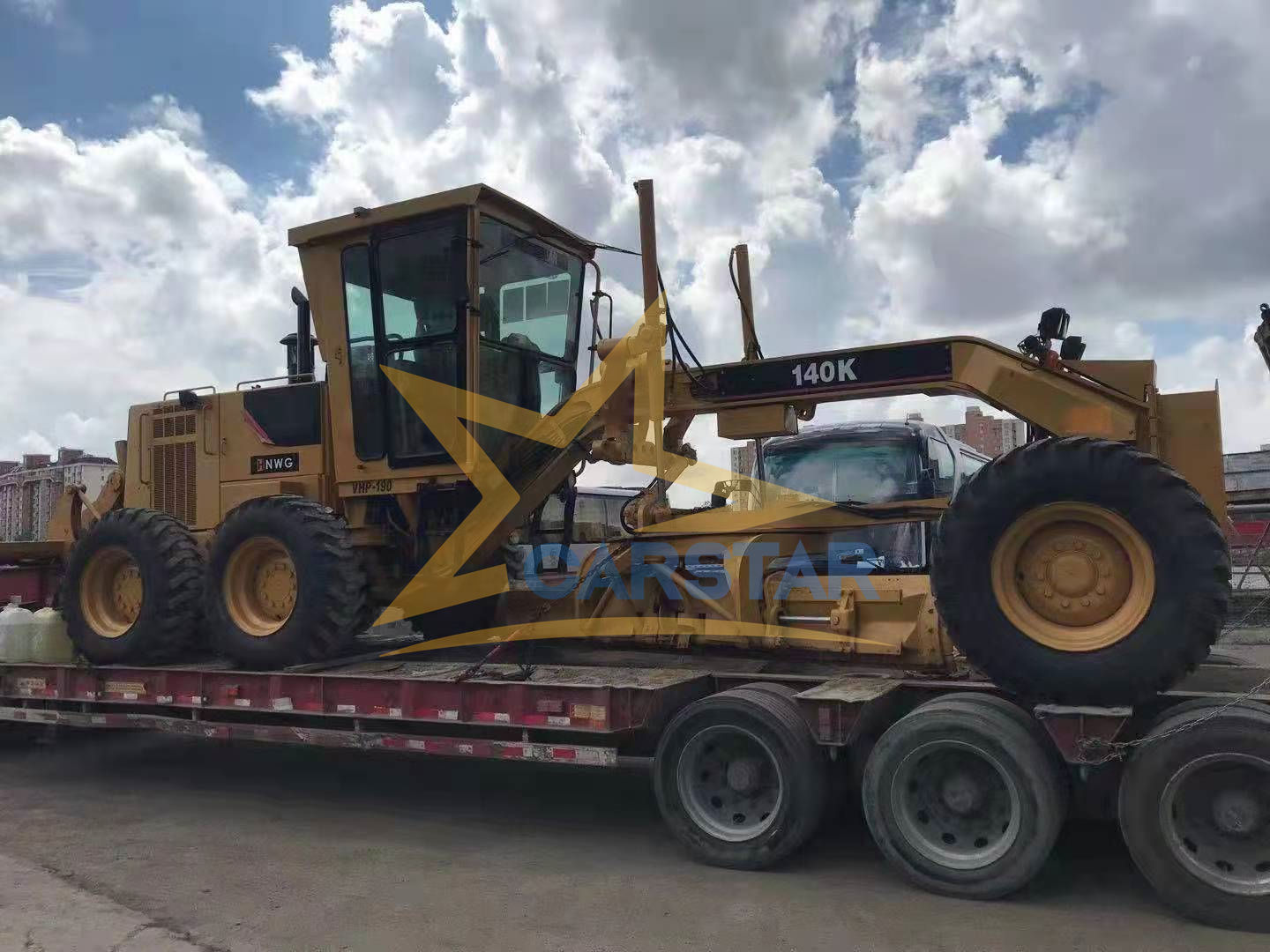 The second-hand motor grader ordered by the customer in Côte d'Ivoire